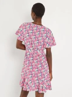 Vestido Corto Cruzado 'JDY' - ROSA -TrendyModa Ventas vestido corto cruzado jdy rosa ald04 2 frb4