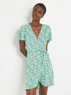 Vestido Corto Cruzado 'JDY' - VERDE