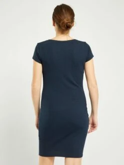 Vestido Corto De Canalé Premamá - Azul -TrendyModa Ventas vestido corto de canale premama azul zn915 4 frb3