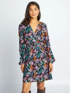 Vestido Corto De Crespón - NEGRO -TrendyModa Ventas vestido corto de crespon negro aiw86 2 frb5