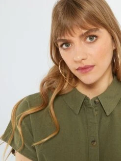 Vestido Corto De Lino 'JDY' - KAKI 8 Vestido Corto De Lino 'JDY' - KAKI -TrendyModa Ventas vestido corto de lino jdy kaki abv98 3 frb3