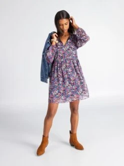 Vestido Corto De Manga Larga 'JDY' - ROJO