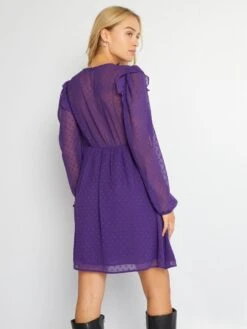 Vestido Corto De Plumeti - PURPURA -TrendyModa Ventas vestido corto de plumeti purpura aoa57 4 frb2