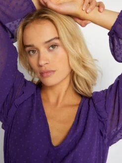 Vestido Corto De Plumeti - PURPURA -TrendyModa Ventas vestido corto de plumeti purpura aoa57 4 frb4