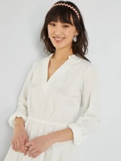 Vestido Corto De Popelina - Blanco 10 Vestido Corto De Popelina - Blanco -TrendyModa Ventas vestido corto de popelina blanco zn780 1 frb3