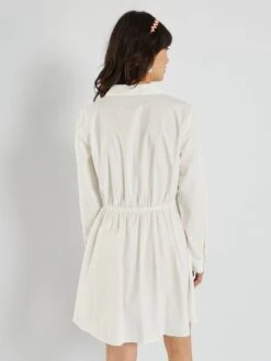 Vestido Corto De Popelina - Blanco 11 Vestido Corto De Popelina - Blanco -TrendyModa Ventas vestido corto de popelina blanco zn780 1 frb4