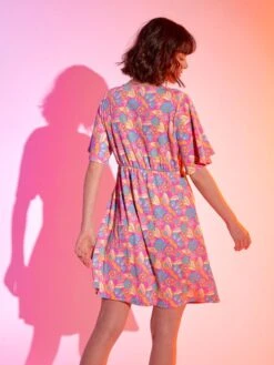 Vestido Corto De Punto Gofrado - PURPURA -TrendyModa Ventas vestido corto de punto gofrado purpura zs937 2 frb3