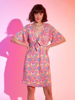 Vestido Corto De Punto Gofrado - PURPURA -TrendyModa Ventas vestido corto de punto gofrado purpura zs937 2 frb5