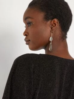 Vestido Corto De Punto Irisado - NEGRO 1 -TrendyModa Ventas vestido corto de punto irisado negro 1 asv87 2 frb4