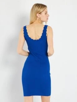 Vestido Corto De Punto 'JDY' - Azul -TrendyModa Ventas vestido corto de punto jdy azul aqi73 1 frb3