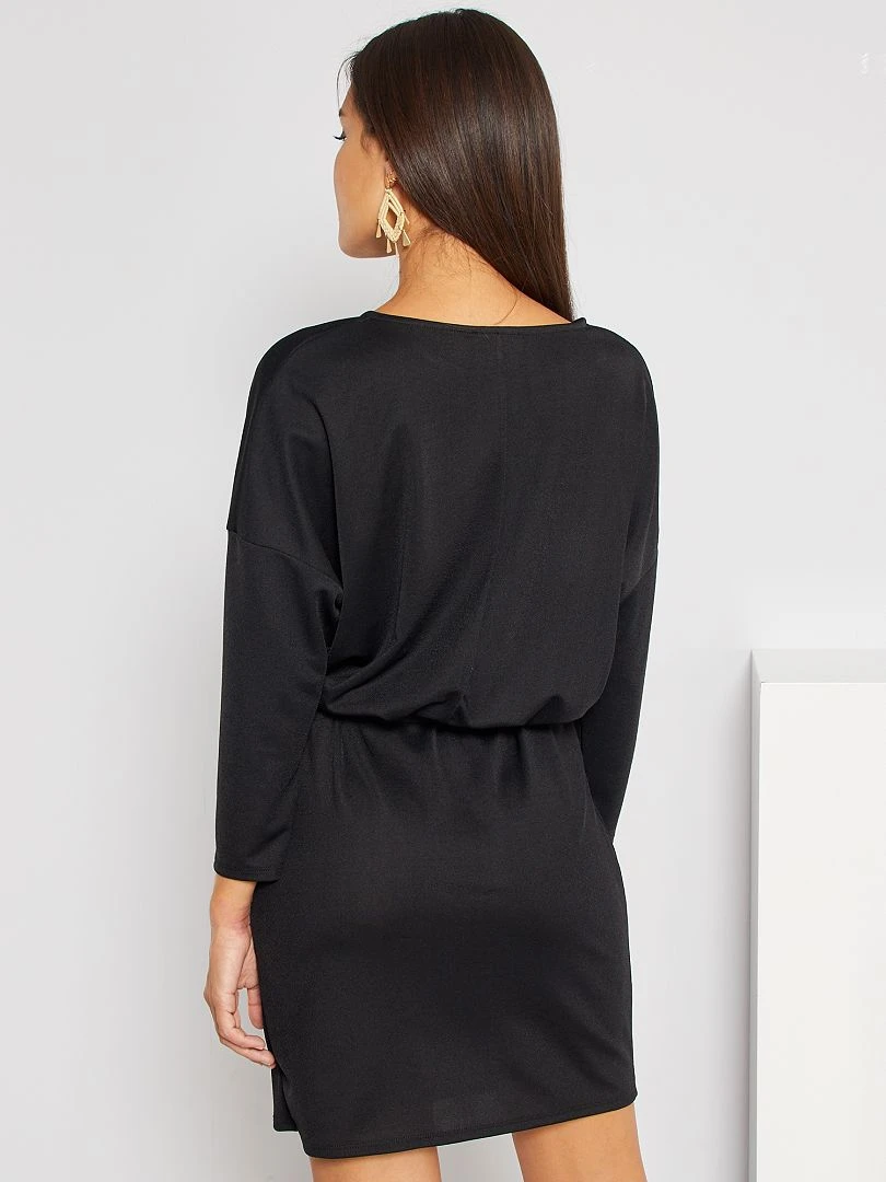 Vestido Corto Entallado - Negro 4 Vestido Corto Entallado - Negro - Imagen 2