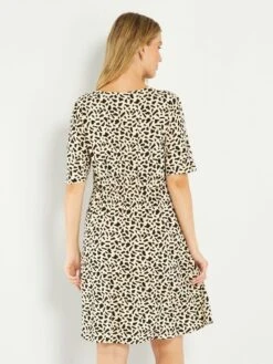 Vestido Corto Estampado - BLANCO -TrendyModa Ventas vestido corto estampado blanco adz71 1 frb3