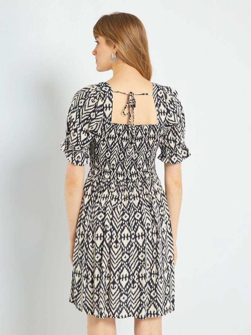 Vestido Corto Estampado 'JDY' - NEGRO 5 Vestido Corto Estampado 'JDY' - NEGRO - Imagen 3