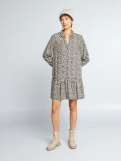 Vestido Corto Evasé - BLANCOWHBASS -TrendyModa Ventas vestido corto evase blancowhbass adz82 3 frb2