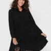 Vestido Corto Evasé 'JDY' - Negro -TrendyModa Ventas vestido corto evase jdy negro zq412 1 frb1
