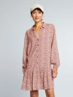 Vestido Corto Evasé - ROJOWHBAS5 -TrendyModa Ventas vestido corto evase rojowhbas5 adz82 4 frb4