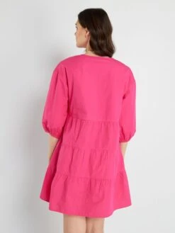 Vestido Corto Evasé - Rosa 8 Vestido Corto Evasé - Rosa -TrendyModa Ventas vestido corto evase rosa zn769 3 frb3