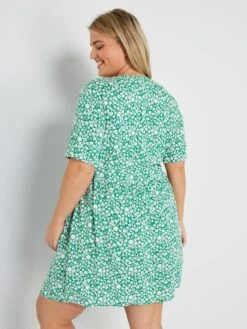 Vestido Corto 'flores' - VERDE -TrendyModa Ventas vestido corto flores verde zm768 6 frb3