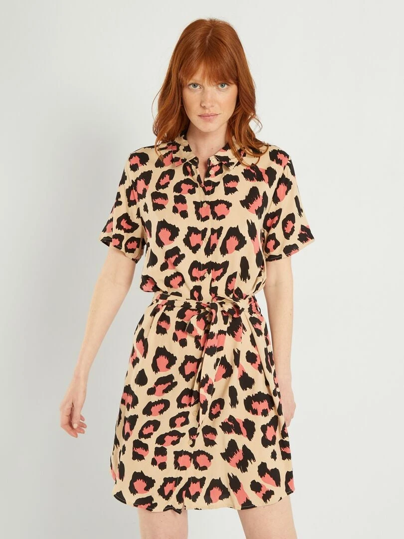 Vestido Corto 'Jacqueline De Yong' - ROSA/BEIGE 4 Vestido Corto 'Jacqueline De Yong' - ROSA/BEIGE - Imagen 2