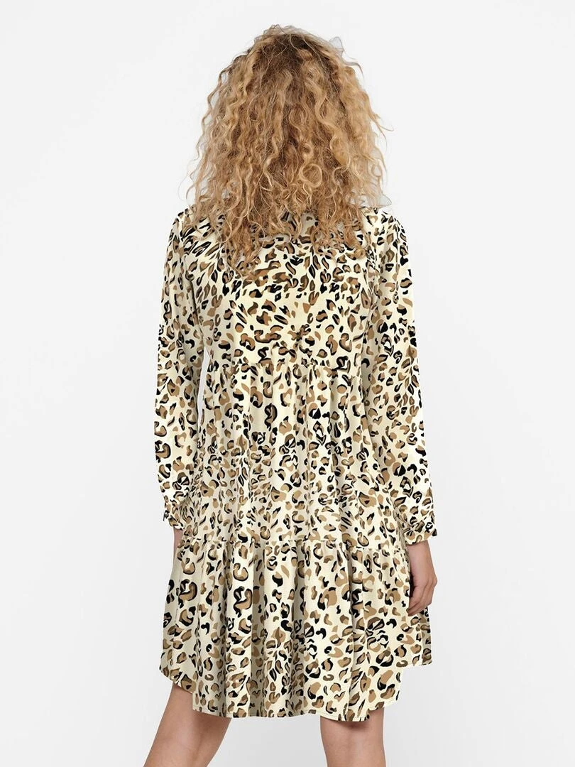 Vestido Corto 'JDY' Estampado - BEIGE 4 Vestido Corto 'JDY' Estampado - BEIGE - Imagen 2