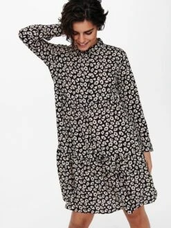 Vestido Corto 'JDY' Estampado - NEGRO