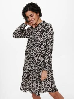 Vestido Corto 'JDY' Estampado - NEGRO -TrendyModa Ventas vestido corto jdy estampado negro abv11 4 frb3