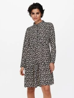 Vestido Corto 'JDY' Estampado - NEGRO -TrendyModa Ventas vestido corto jdy estampado negro abv11 4 frb4