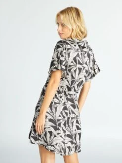 Vestido Corto Satinado - NEGRO -TrendyModa Ventas vestido corto satinado negro adz72 3 frb3