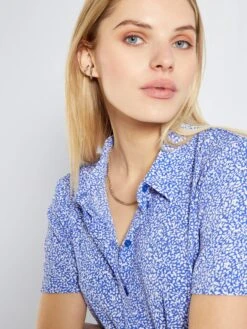 Vestido Corto Vaporoso 'JDY' - AZUL -TrendyModa Ventas vestido corto vaporoso jdy azul abv20 1 frb3