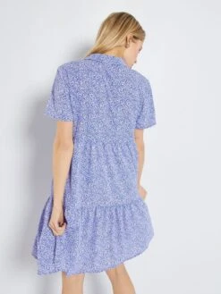 Vestido Corto Vaporoso 'JDY' - AZUL -TrendyModa Ventas vestido corto vaporoso jdy azul abv20 1 frb4