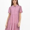 Vestido Corto Vaporoso 'JDY' - Estampado Rosa -TrendyModa Ventas vestido corto vaporoso jdy estampado rosa abv20 2 frb1