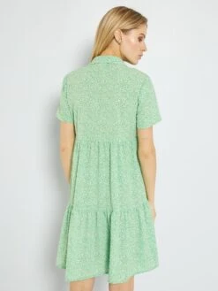 Vestido Corto Vaporoso 'JDY' - VERDE -TrendyModa Ventas vestido corto vaporoso jdy verde abv20 3 frb4