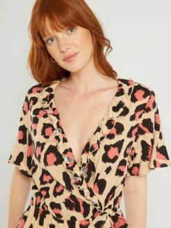 Vestido Cruzado Corto 'JDY' - ROSA -TrendyModa Ventas vestido cruzado corto jdy rosa aii46 2 frb3