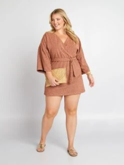 Vestido Cruzado De Punto - COBRE 1