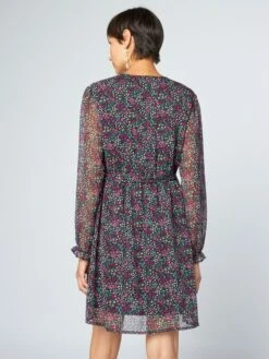 Vestido De Gasa Corto Evasé 'JDY' - FLOR DE COLZA -TrendyModa Ventas vestido de gasa corto evase jdy flor de colza atv59 2 frb3