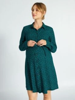 Vestido De Lactancia - VERDE