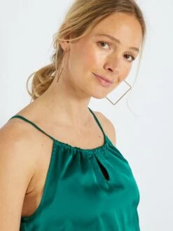 Vestido De Lino Premamá - VERDE 12 Vestido De Lino Premamá - VERDE -TrendyModa Ventas vestido de lino premama verde zr596 3 frb5