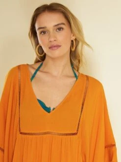 Vestido De Playa - AMARILLO -TrendyModa Ventas vestido de playa amarillo zr984 2 frb4