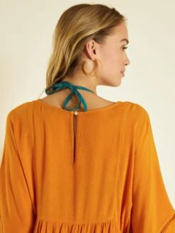 Vestido De Playa - AMARILLO -TrendyModa Ventas vestido de playa amarillo zr984 2 frb5