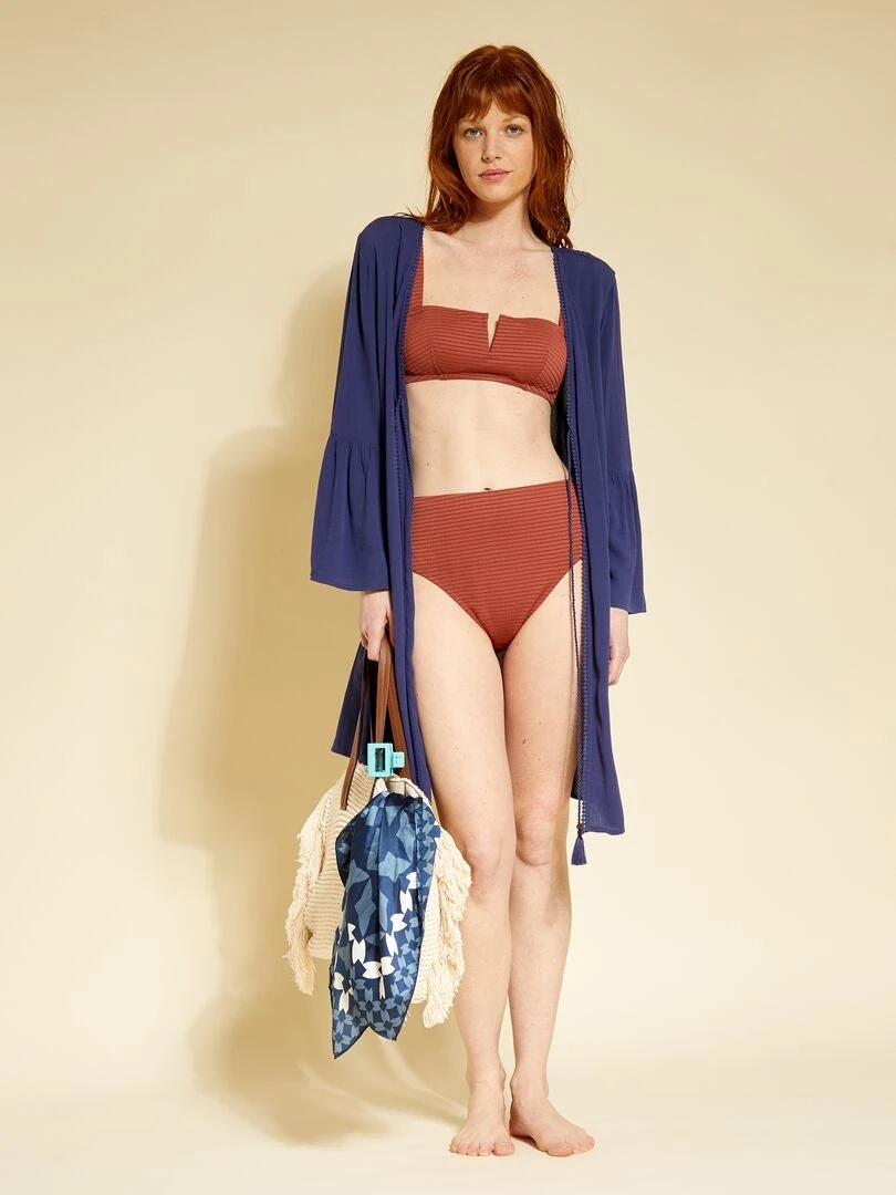 Vestido De Playa De Macramé - Azul Noche 4 Vestido De Playa De Macramé - Azul Noche - Imagen 2