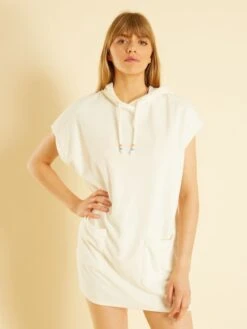 Vestido De Playa De Rizo - Blanco