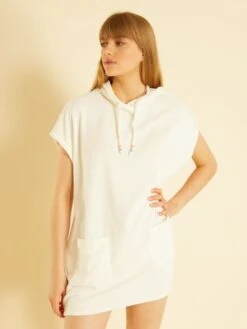 Vestido De Playa De Rizo - Blanco 11 Vestido De Playa De Rizo - Blanco -TrendyModa Ventas vestido de playa de rizo blanco zs134 1 frb4