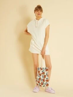 Vestido De Playa De Rizo - Blanco 13 Vestido De Playa De Rizo - Blanco -TrendyModa Ventas vestido de playa de rizo blanco zs134 1 frb6