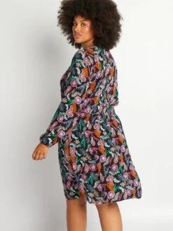 Vestido De Punto De Crepé Vaporoso - Negro -TrendyModa Ventas vestido de punto de crepe vaporoso negro aiz59 2 frb3