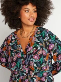 Vestido De Punto De Crepé Vaporoso - Negro -TrendyModa Ventas vestido de punto de crepe vaporoso negro aiz59 2 frb5