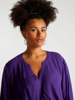 Vestido De Punto De Crepé Vaporoso - Púrpura -TrendyModa Ventas vestido de punto de crepe vaporoso purpura aiz59 1 frb4