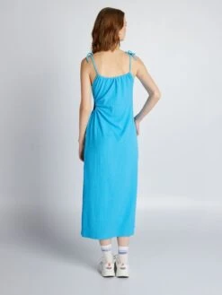 Vestido De Punto Gofrado - 18-4536AZUL -TrendyModa Ventas vestido de punto gofrado 18 4536azul aum22 1 frb4