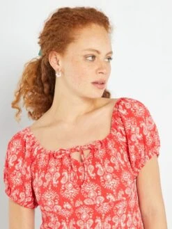 Vestido De Punto Gofrado - ROJO -TrendyModa Ventas vestido de punto gofrado rojo ack29 1 frb3