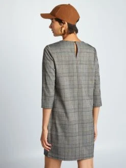 Vestido De Punto Milano De Cuadros - CEO -TrendyModa Ventas vestido de punto milano de cuadros ceo ait77 1 frb3