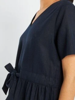 Vestido Entallado De Lino 'JDY' - AZUL 10 Vestido Entallado De Lino 'JDY' - AZUL -TrendyModa Ventas vestido entallado de lino jdy azul abv74 2 frb4